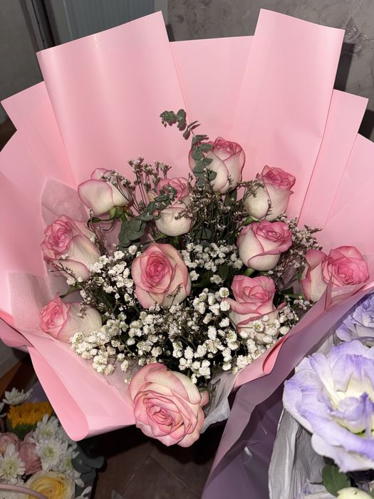 Цветы розовые розы