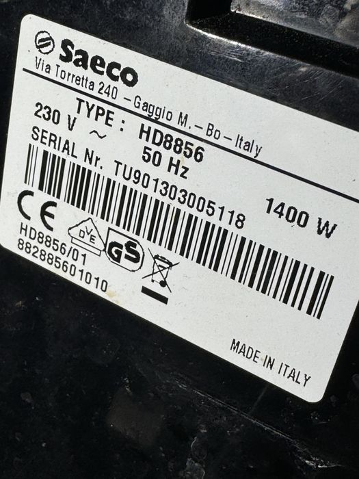 Saeco Philips Exprelia espressor cafea latte macchiato cappuccino inox