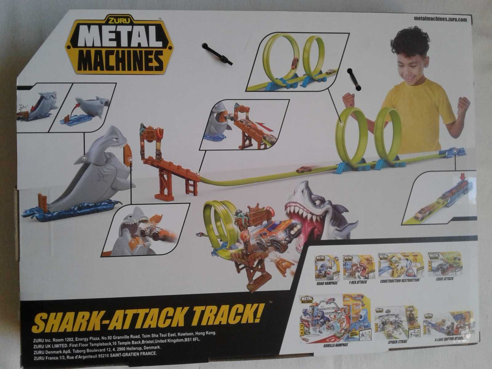 Set Metal Machine, pista, lansator, bucla dubla Zuru Shark Attack, nou