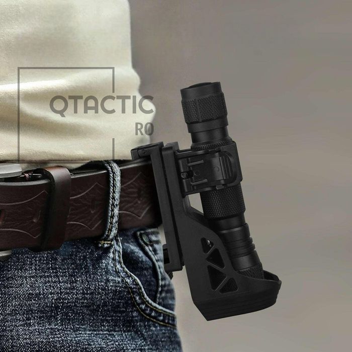 Port / toc tactic pentru lanterna, rotire 360°, blocare rapidă