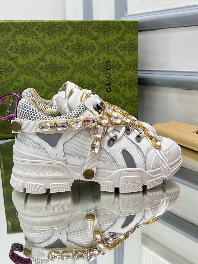 Adidasi Piele naturala Gucci Flashtrek