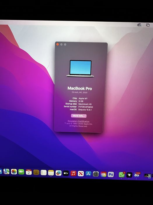 Vand MacBook Pro M1, 8GB, 13”