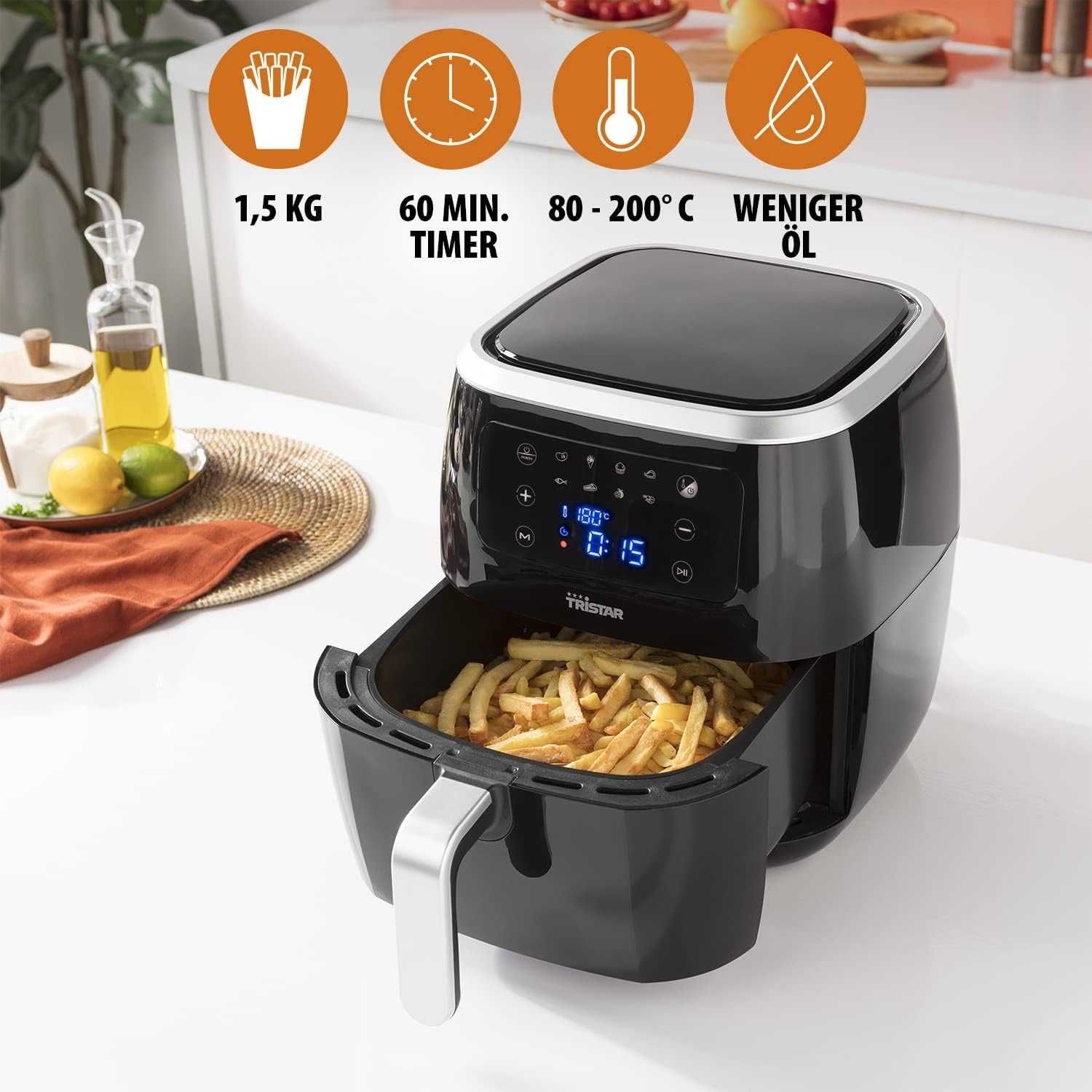 Чисто Нов Фритюрник с Горещ въздух Air Fryer Еър Фраер TRISTAR FR6997