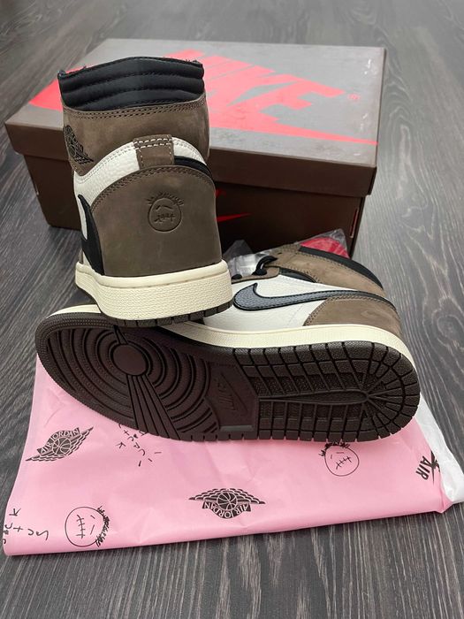 Adidasi JORDAN 1 x Travis Scott High- Produs NOU PREMIUM din Piele
