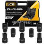 Комплект Дълбоки Ударни Вложки 6-Стенни 1″ (22 – 41мм) 8 части JCB