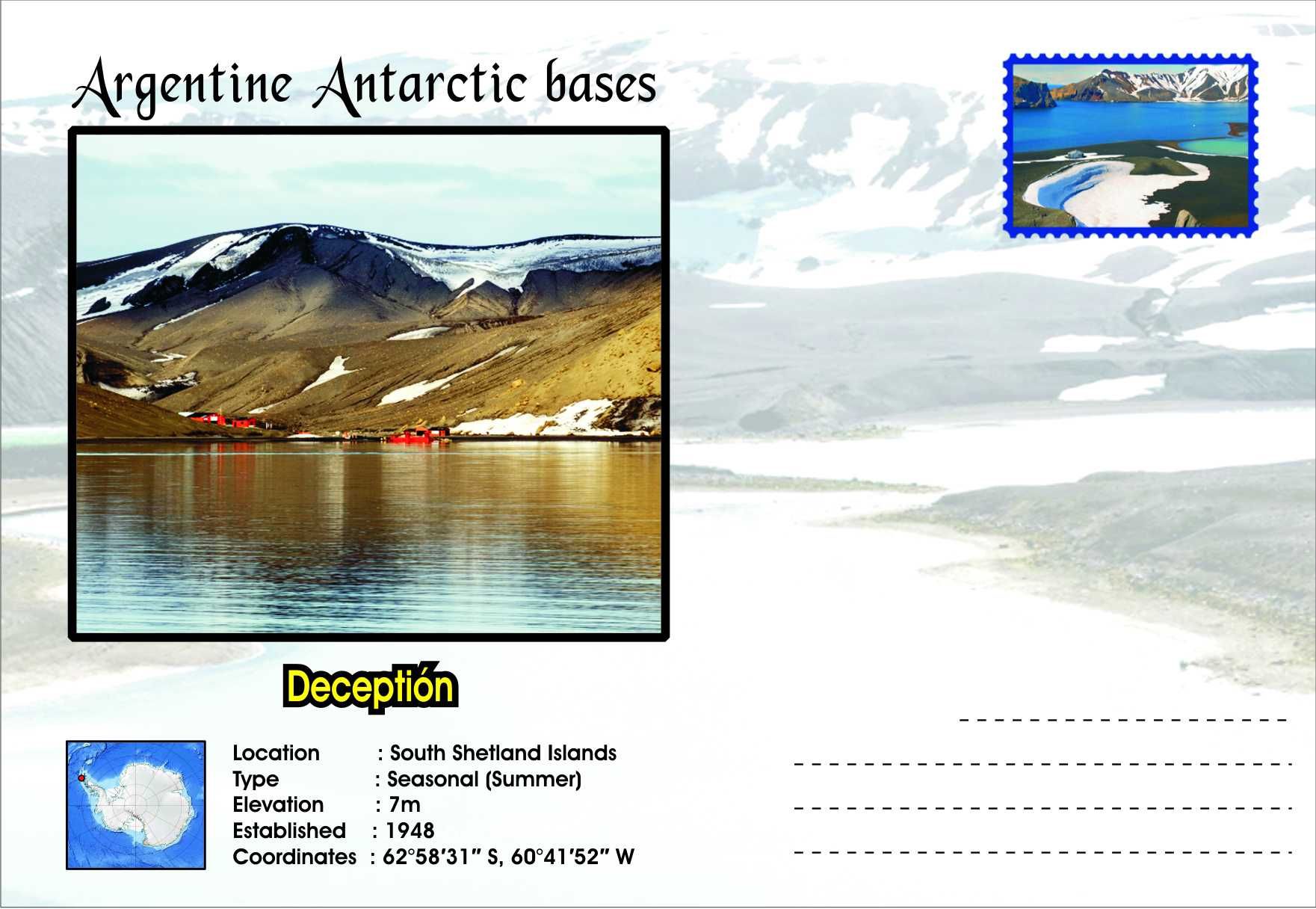 Set 8 plicuri baze antarctice Argentina