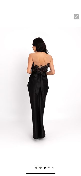 Rochie maxi cu aplicatii florale