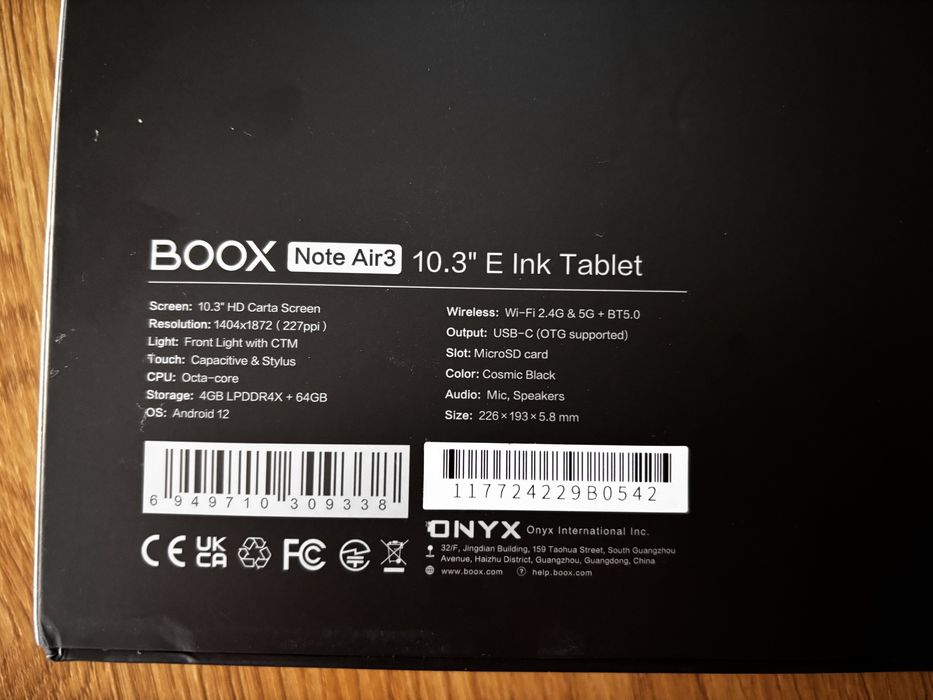 Onyx BOOX Note Air 3