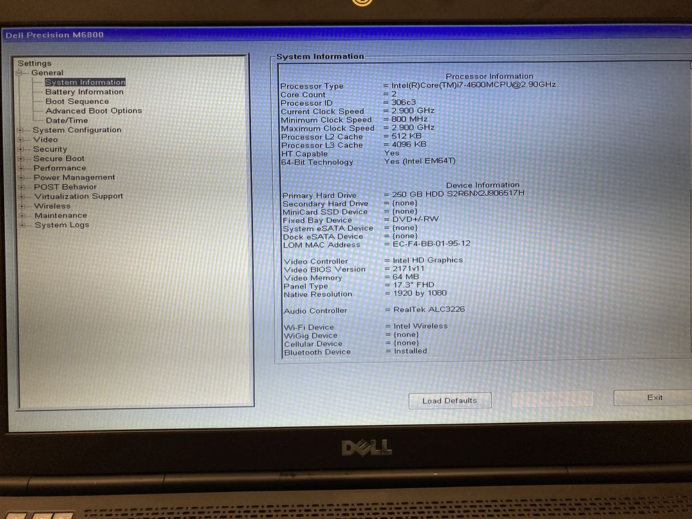 Laptop Dell M6800 i7