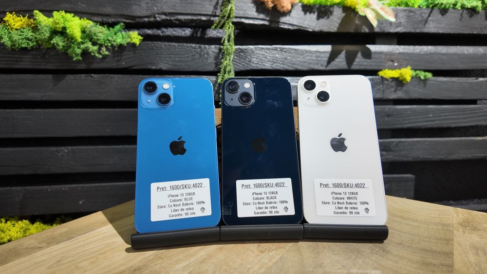 iPhone 13 128gb Blue/Midnight/White Bat 100%/Fact+Garantie