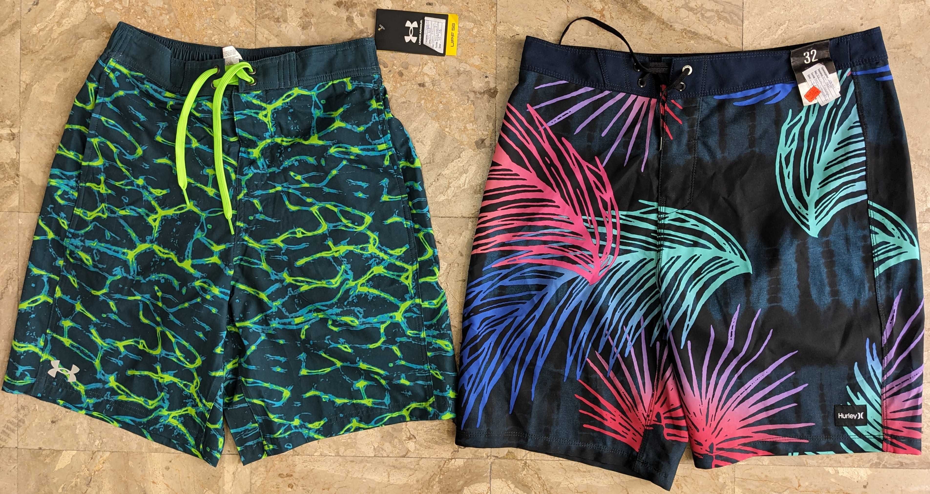 Чисто Нови Hurley,Under Armour Swim Board shorts мъжки бански от Сащ