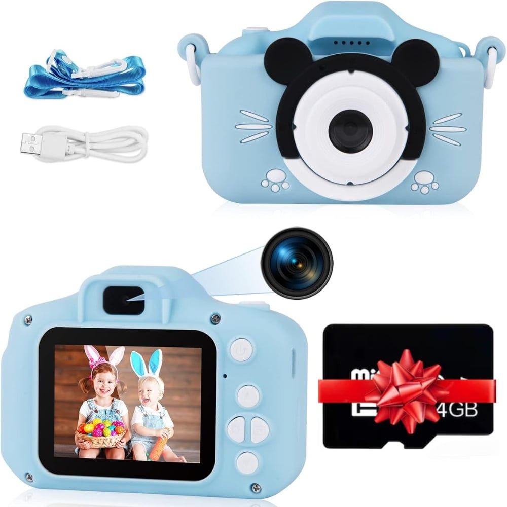 Aparat Foto Digital pentru Copii, HD 1080P, Display IPS