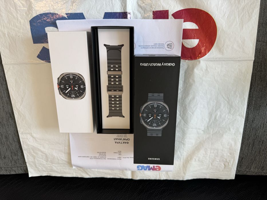 КАТО НОВ 47mm Samsung Watch Ultra Emag Гаранция 2027 Titanium Silver