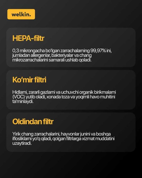 Система очистки - Очиститель воздуха + Увлажнитель воздуха Welkin K08E