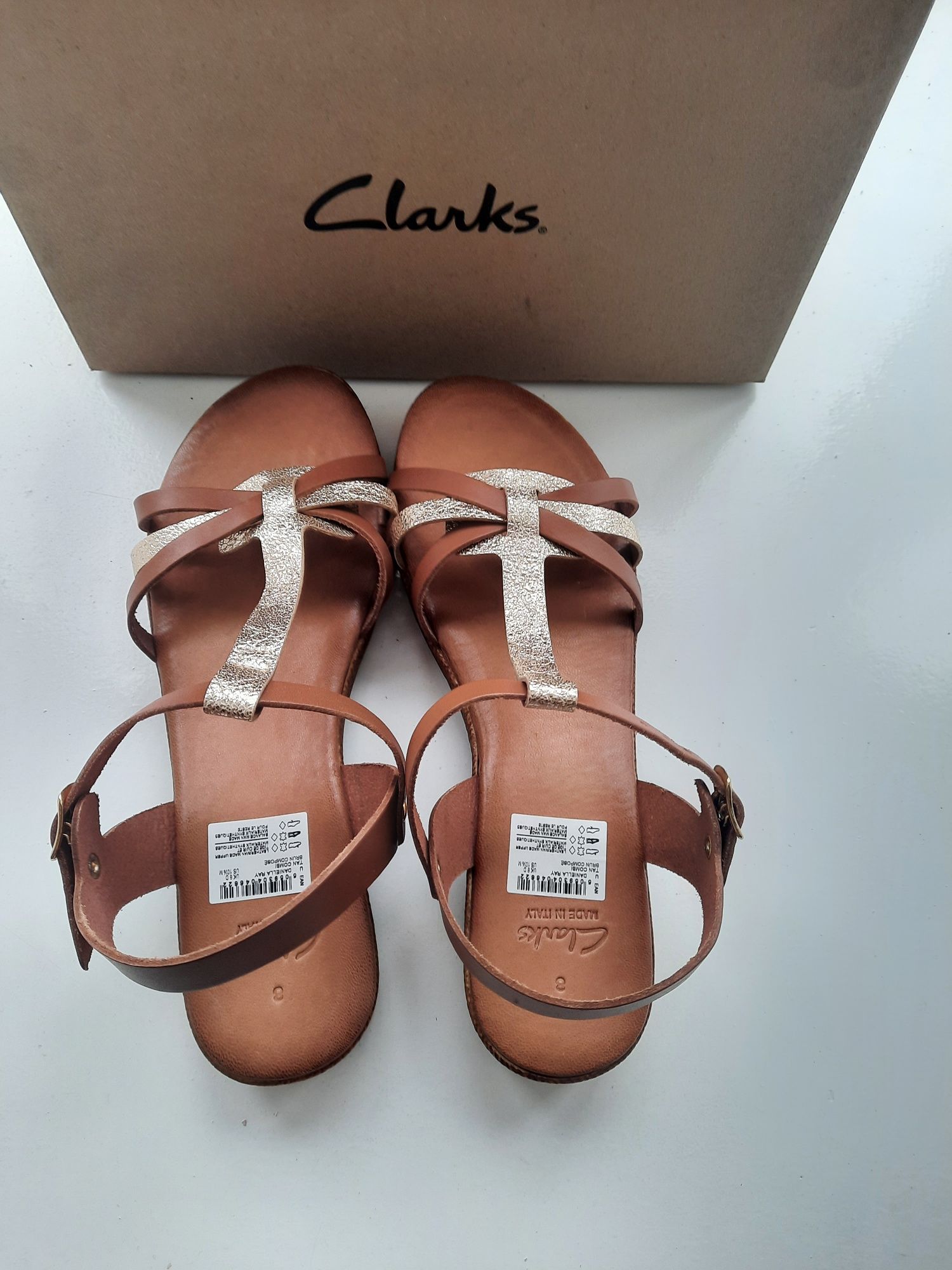 Clarks  нови сандали р-р UK 8 BG  41 /42
