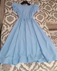 Голубое платье с молнией