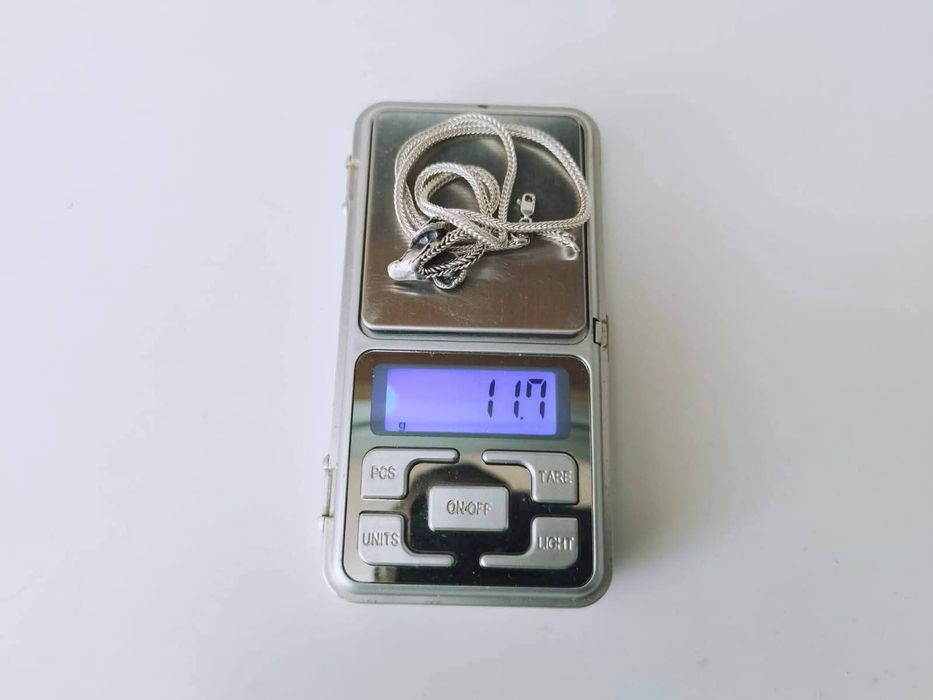 Vechi colier/lant din argint 925, pandantiv in forma de berbec, copii