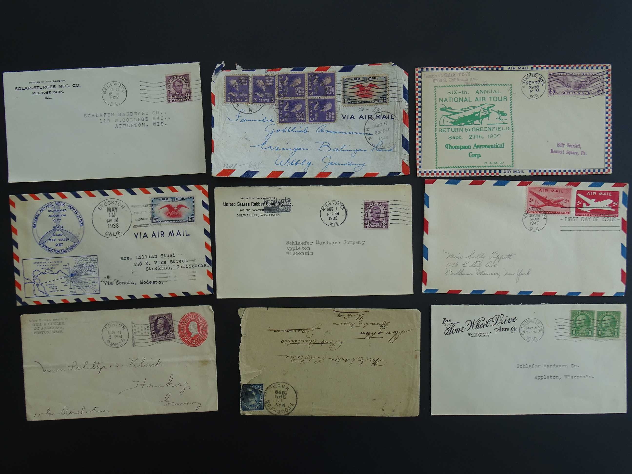 USA/SUA 1900-1945 , 50 plicuri circulate (Lot 4004)