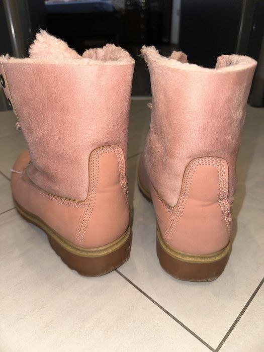 Розови боти велур и кожа 39 номер