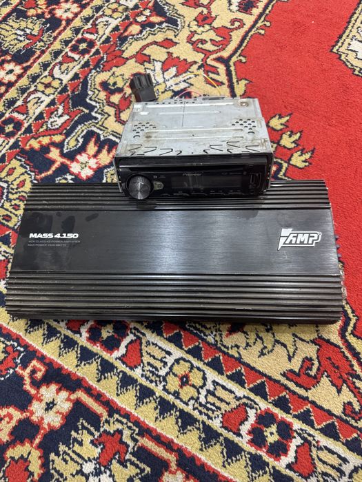 Продам усилитель мафон пионер две колонки и провода