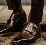 Pantofi monk de lux 41 42 lucrati manual Melvin & Hamilton NOI piele