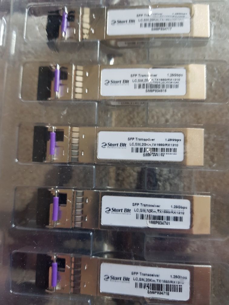 5 perechi noi SFP Star bit 1.25 gbps,lc,ddm,20 km,tx 1310 rx 1550