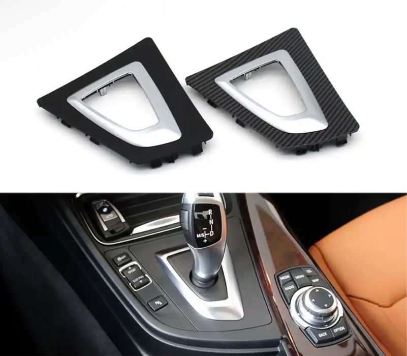 Trim schimbator consola crom carbon ornament Bmw Seria 3 4 F30 F32 F31