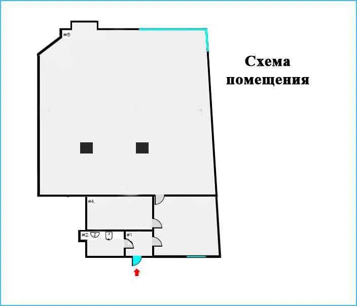 Сдаётся офис 95 м² на пл. Хамид Алимджан — бизнес-центр, 1-й этаж!