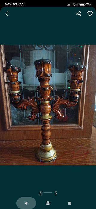 Подсвечники резные