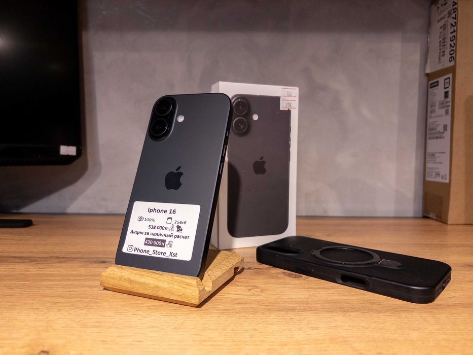 iPhone 16 100% (256 GB) ГАРАНТИЯ от Phone Store Костанай