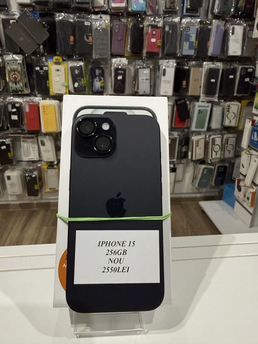 iSellStore Vâlcea: iPhone 15 Black Nou - 100% baterie - 128GB - 256GB