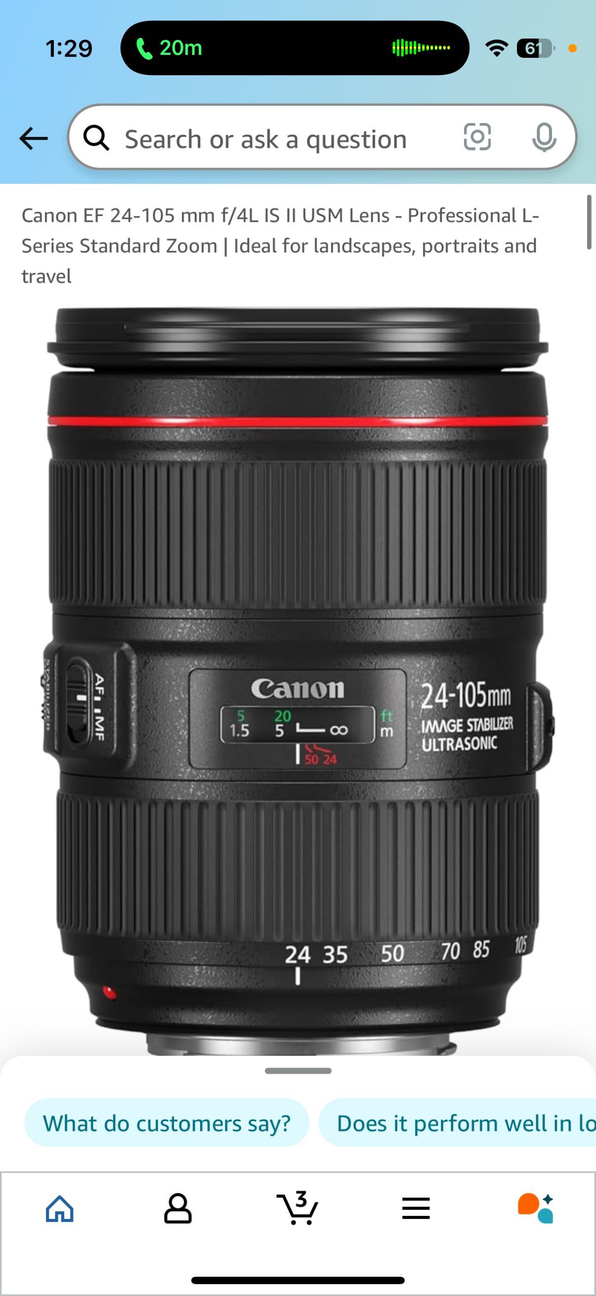 обектив Canon EF 24-105mm f/4L IS USM