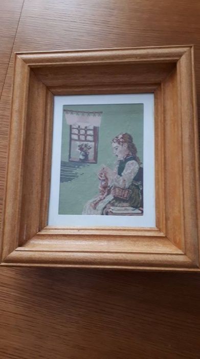 Vand/ Schimb Tablou goblen cu rama din lemn lacuita + sticla protect