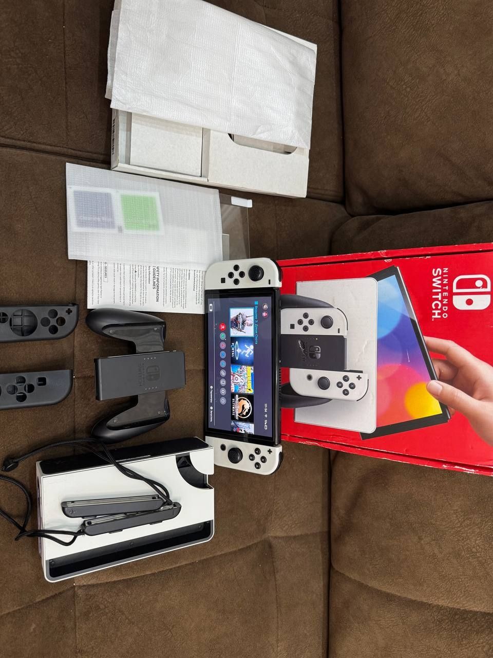 ||продаю|| [Nintendo switch oled] {цвет} (белый) (почти новый)