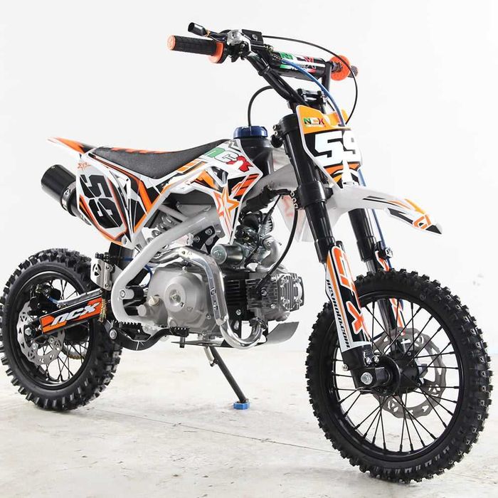 Motocicleta cross 125cc NCX CRX 4T benzina 14/12" alb/portocaliu