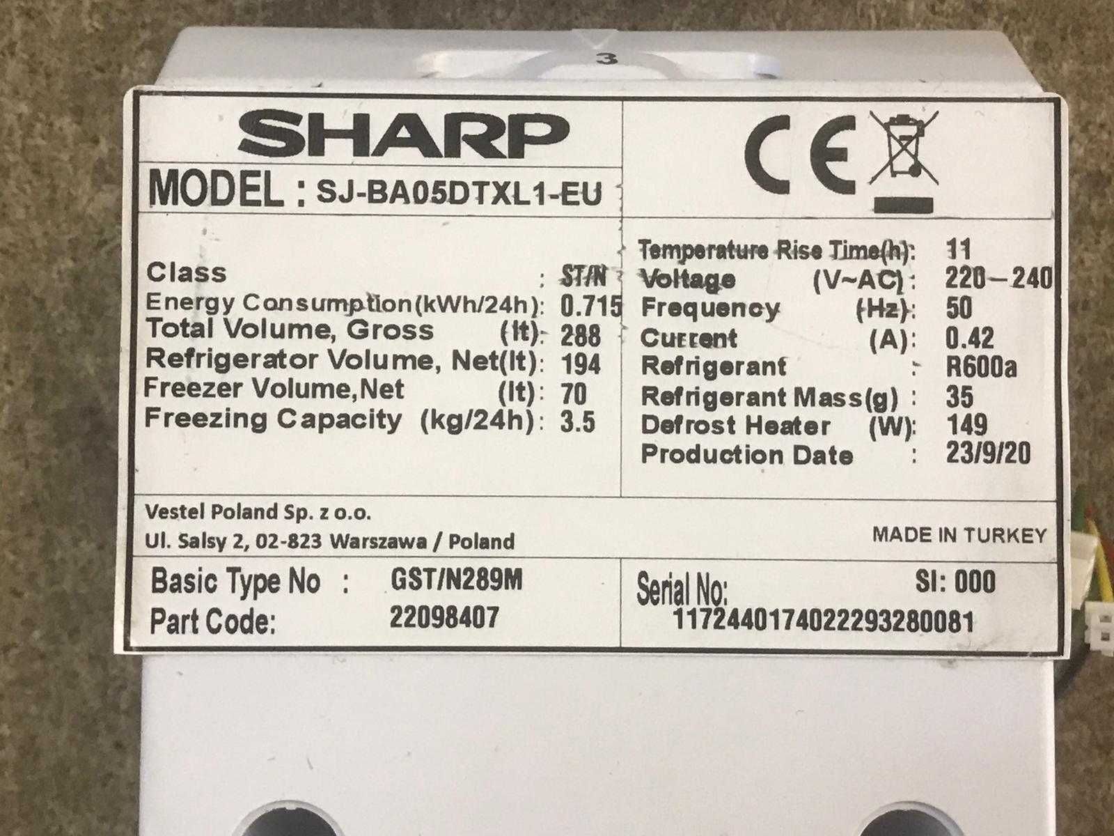 Modul iluminare combina frigorifica Sharp SJBA05DTXL1EU/ R20