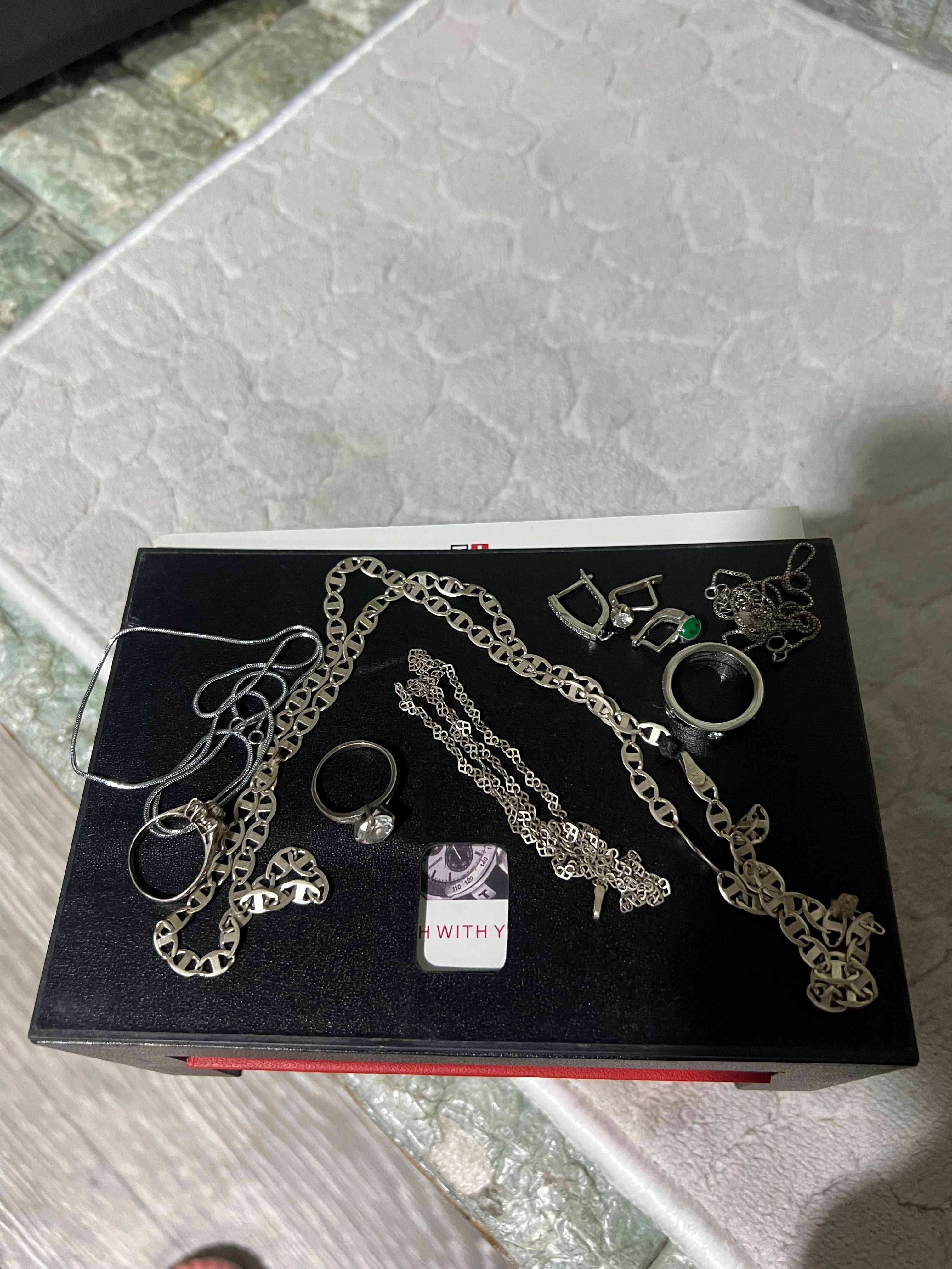 Серебро кольца и цепочки