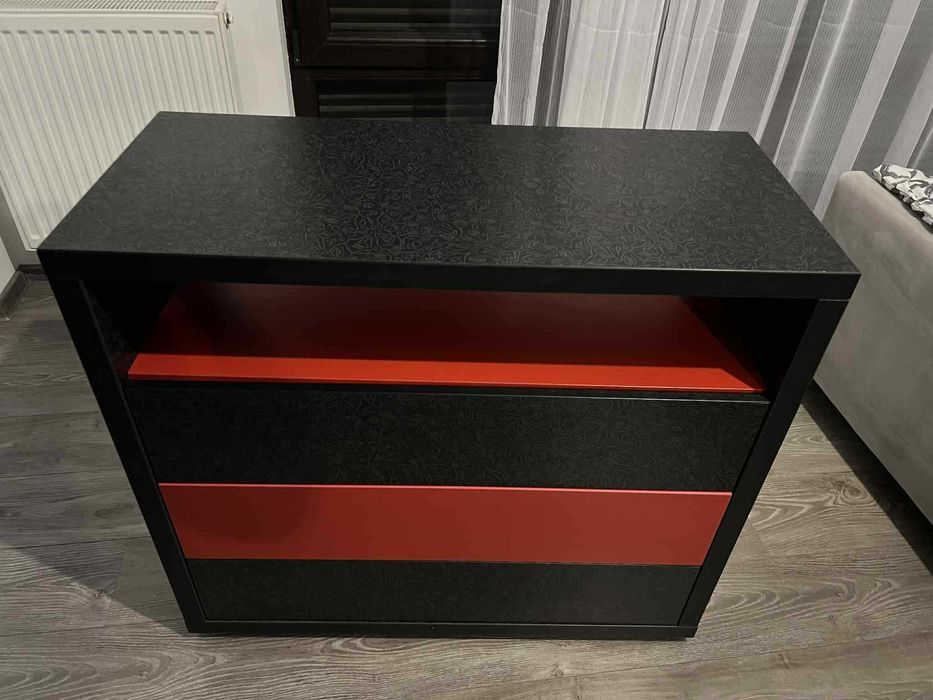 Mobilier cu sertare, spatiu depozitare si blat, in 2 culori