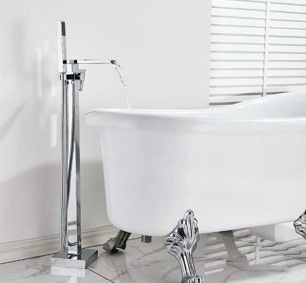 Baterie cada freestanding design rectangular model 4 crom factura