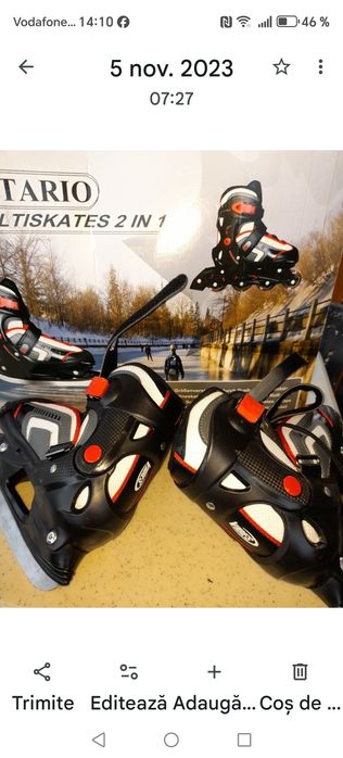 Vând patine 2 în 1 reglabil 32-35