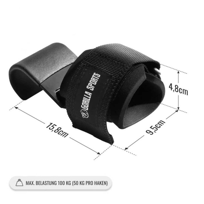 Ajutoare de ridicari cu carlige, negru