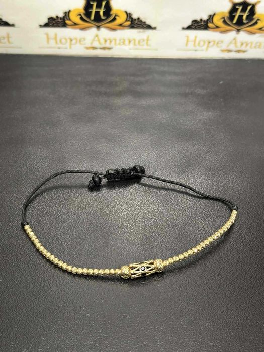 Hope Amanet P3 / Bratara cu Snur textil Din AUR / 14K / 5.00GR