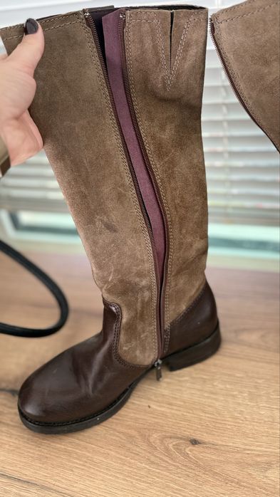 Анатомични ботуши естествена кожа и естествен велур