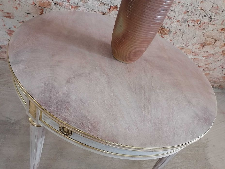 Masa veche rotunda, din lemn, reconditionata /Table/Mobila