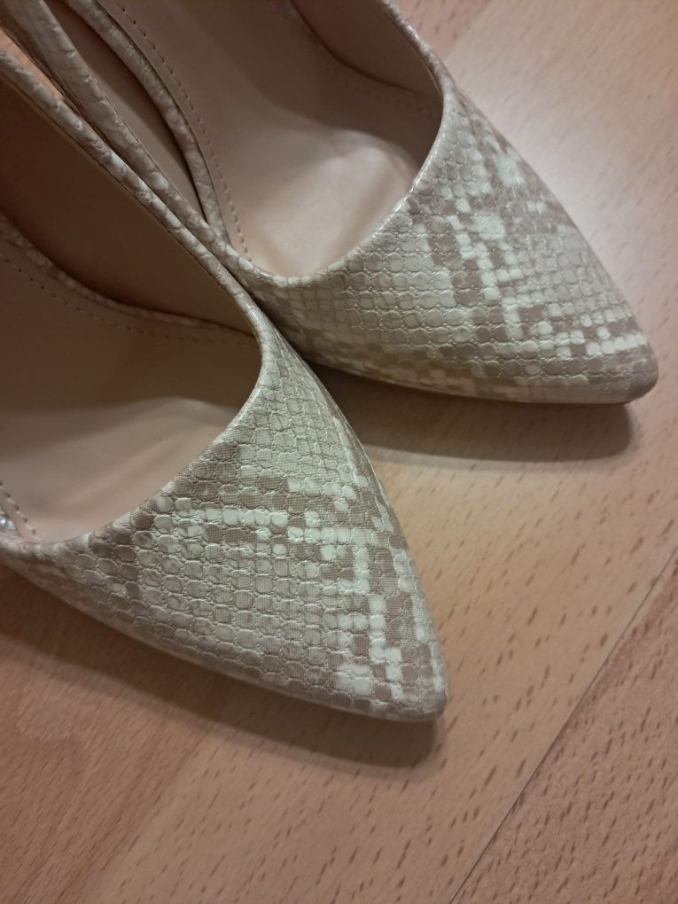 Pantofi dama Bottineli model AnimalPrint toc cui mărime 36