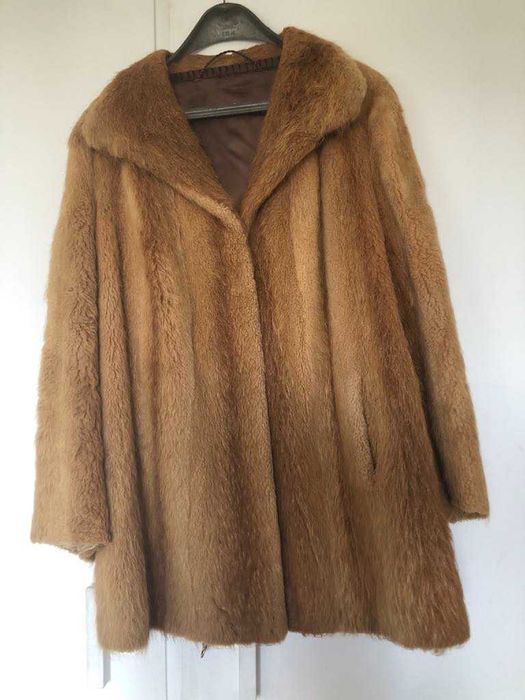 Кожено палто светъл мурмел