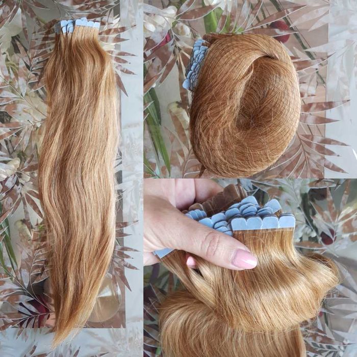 Естествена коса на стикери! 100гр. 40бр.