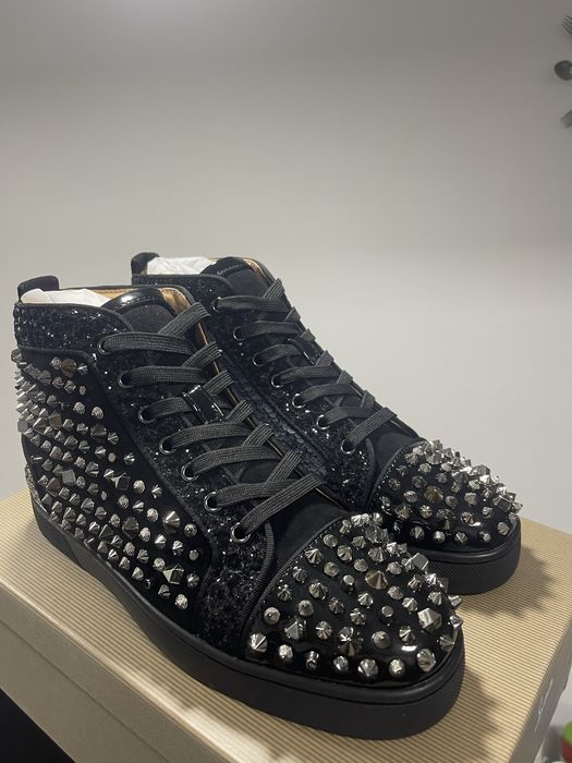 Christian Louboutin High Black Silver Accents