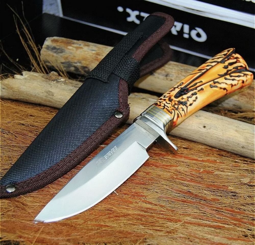 Голям ловен нож DAGGER KNIVE S031A, с кокалена дръжка