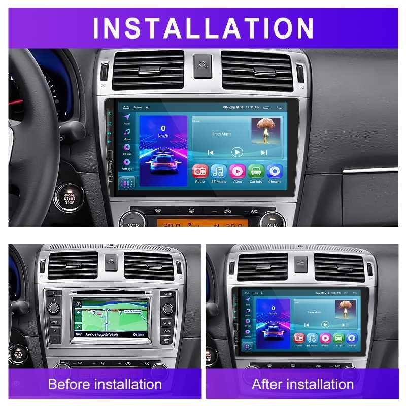 9" 2-DIN мултимедия с Android 12 , RDS , 64GB ROM , 2GB RAM